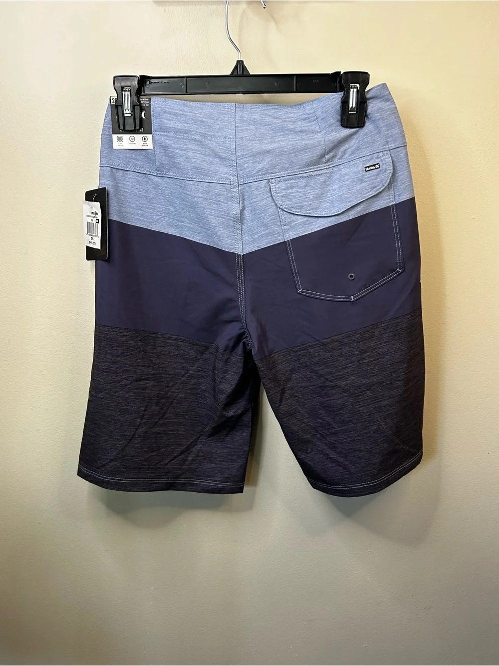 New Blue & Grey Color Block Board shorts